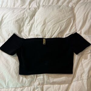 Elegant Black Off-Shoulder Top